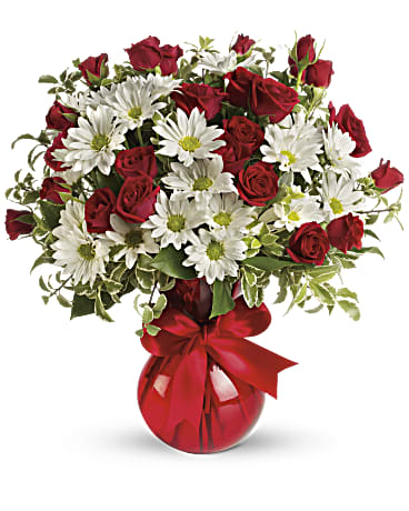 Red, White And You Bouquet by Teleflora | Miami Flowers Design