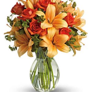 Fiery Lily and Rose